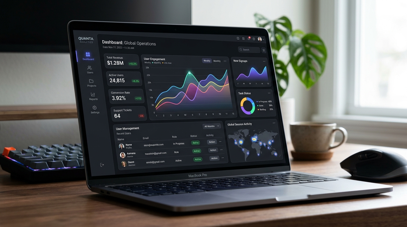 PrakharTech Custom Web App & SaaS Dashboard Demo